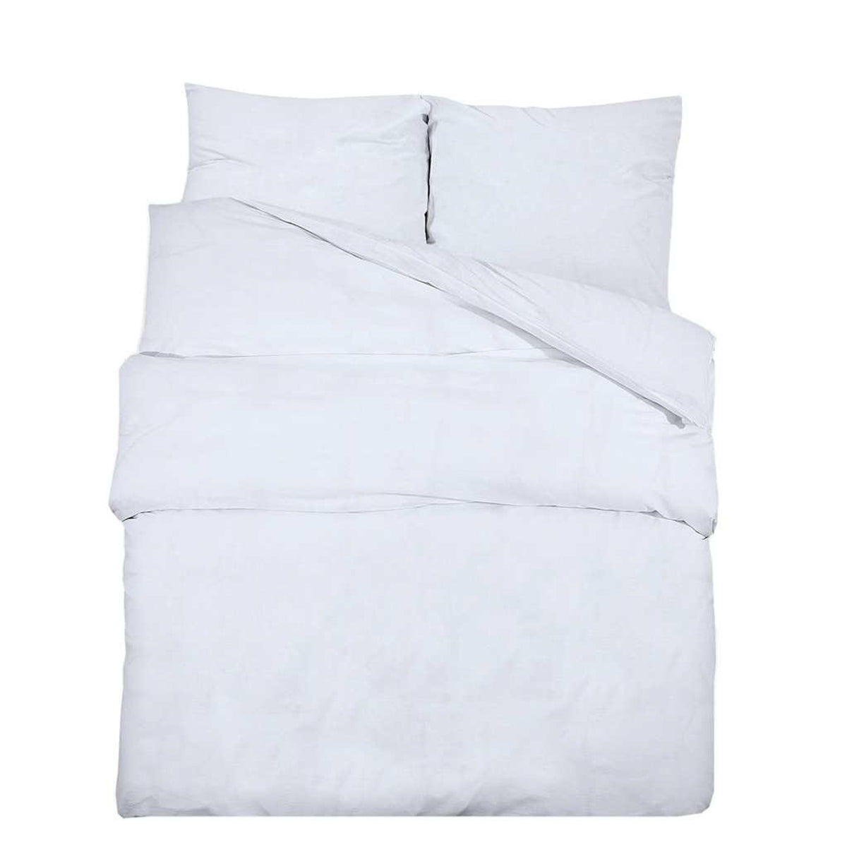 Duvet Cover Cotton White 220 x 260 cm Bedding Bed Linen Bedroom Quilt 220x260cm