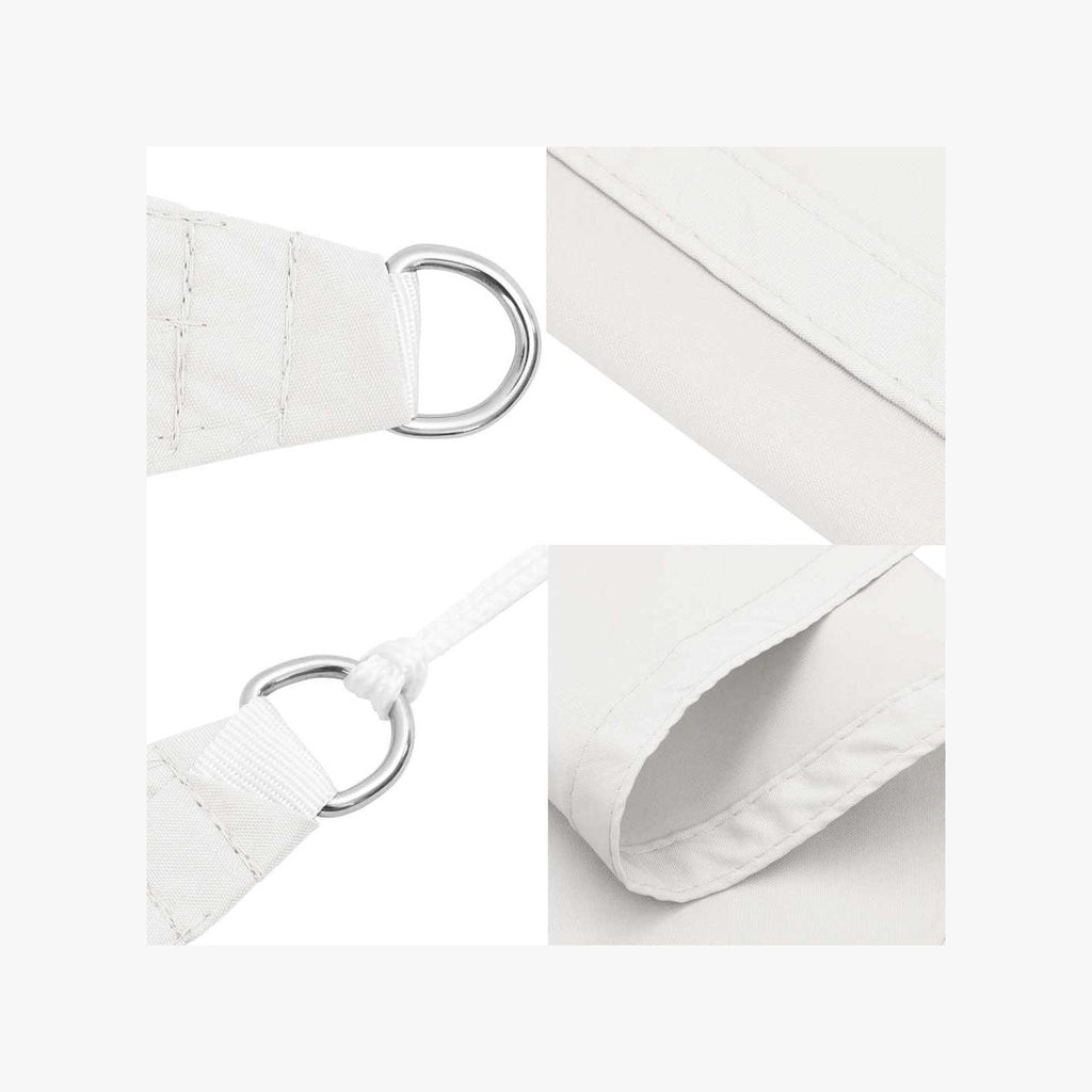 Sunshade Sail Oxford Fabric White Water Resistant UV Resistant 250 x 500 cm