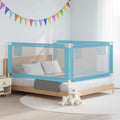 Toddler Safety Bed Rail Fabric (100% Polyester) Blue 180 x 25 x 95 cm Bedguard