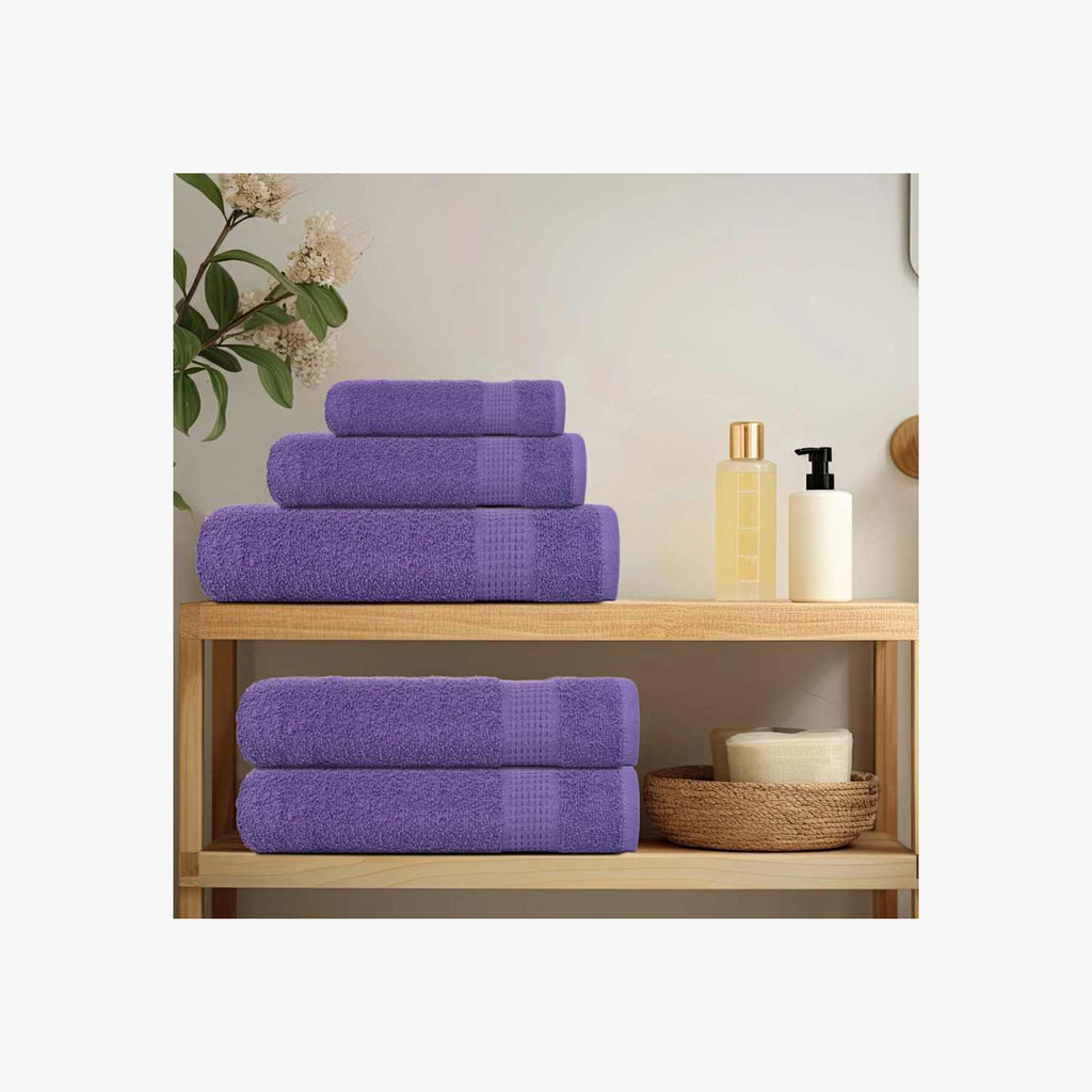 Towel Cotton Purple 200 x 80 cm Bathroom Bath Linen Home Towels 2 pcs Sauna