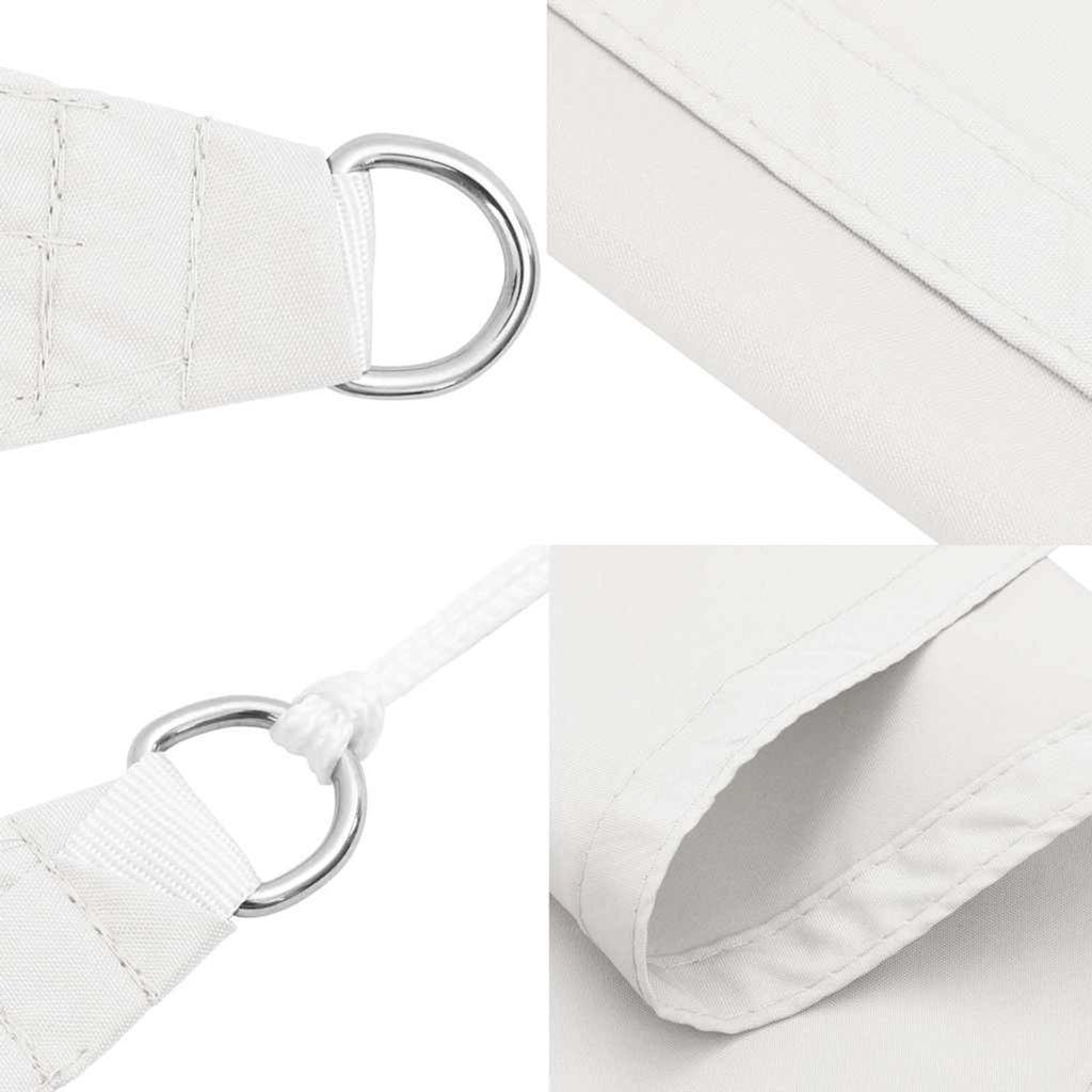 Sunshade Sail Oxford Fabric White Water Resistant UV Resistant 400 x 400 cm