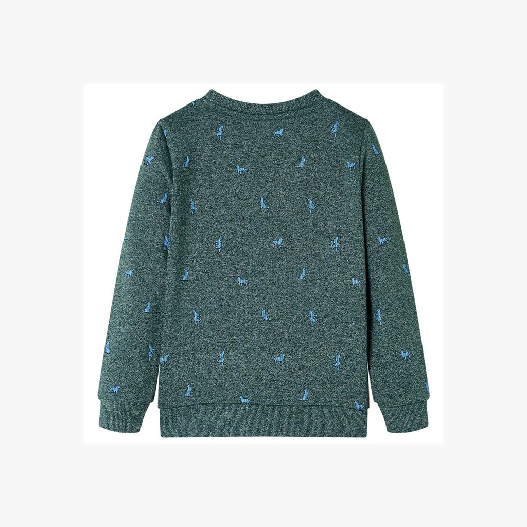 Sweatshirt Cotton Dark Green Melange 116 Kids Clothing Children's Top Kids