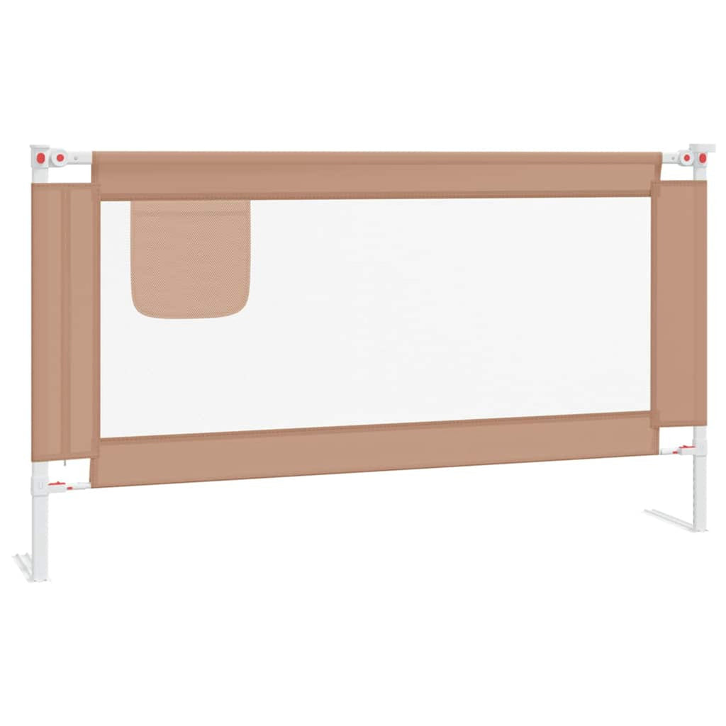 Toddler Safety Bed Rail Fabric (100% Polyester) Taupe 150 x 25 x 95 cm