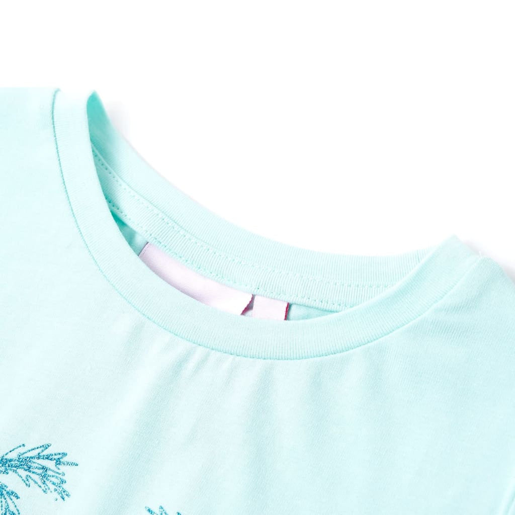 Kids T-Shirt Cotton Light Aqua 140 Children's Top Kids Clothing Kids Wear 140