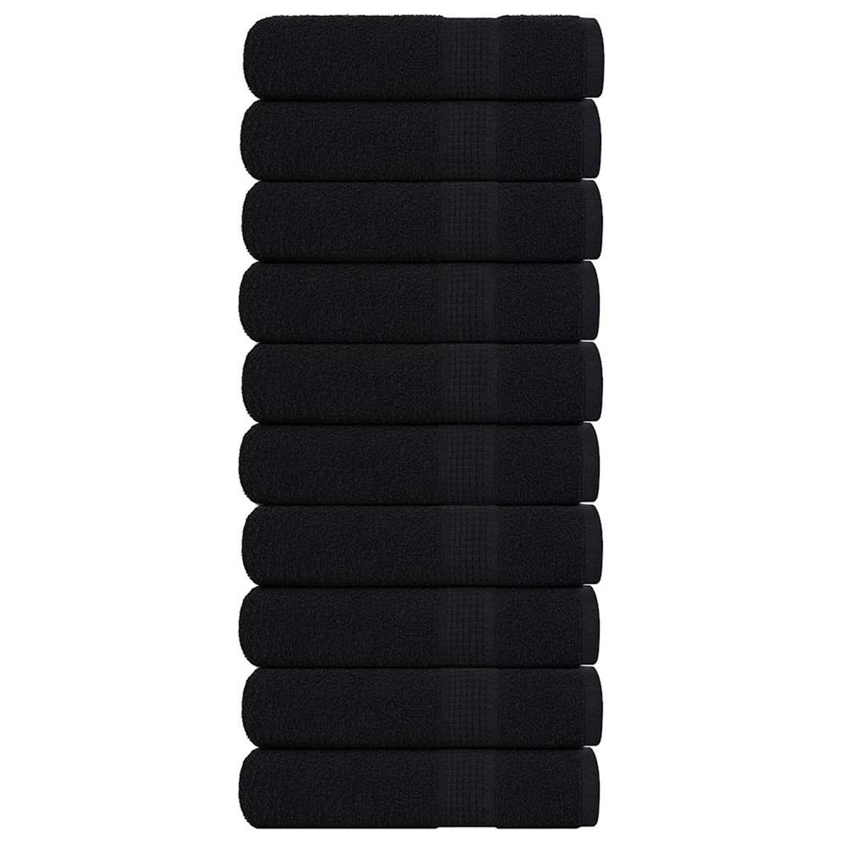 Towel Cotton Black 150 x 100 cm Bathroom Bath Linen Home Towels 10 pcs 150x100cm