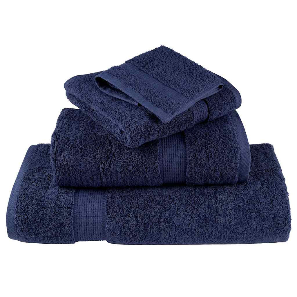 Towel Cotton Navy Blue 30 x 30 cm Bathroom Bath Linen Home Towels 2 Variant 2