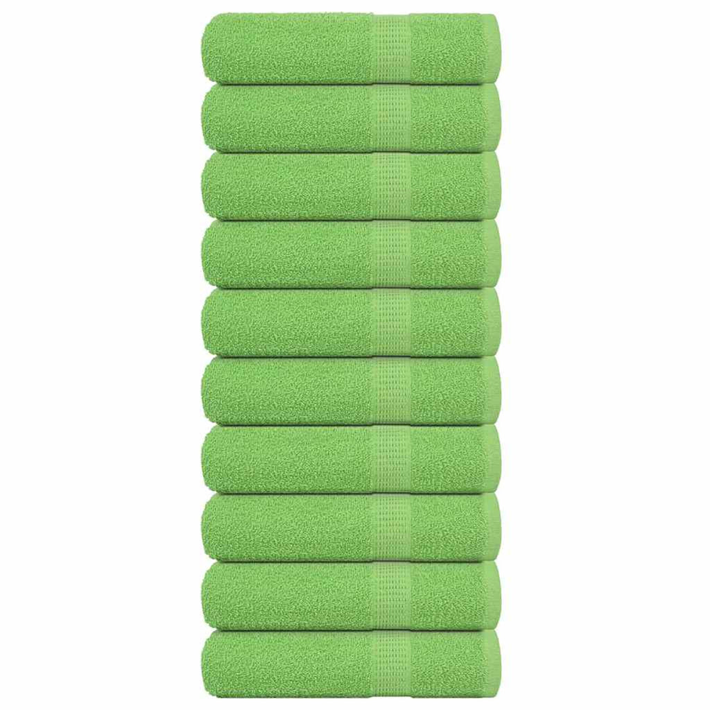 Towel Cotton Apple Green 140 x 70 cm Bathroom Bath Linen Home Towels 10 pcs
