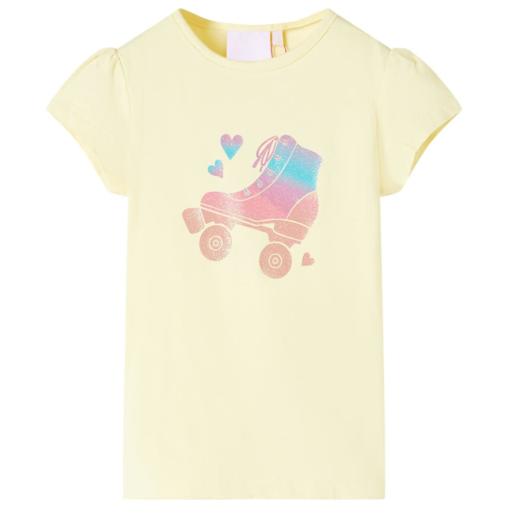 Kids T-Shirt Cotton Soft Yellow 116 Children's Top Kids Clothing Kids Wear 116