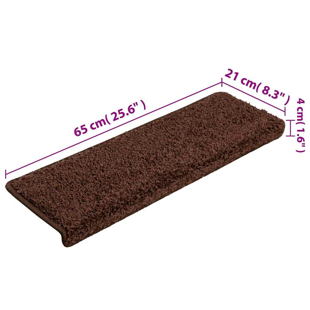 Stair Mats Rectangular Edge Needle-Punched Fabric (100% Brown 65 x Variant 2