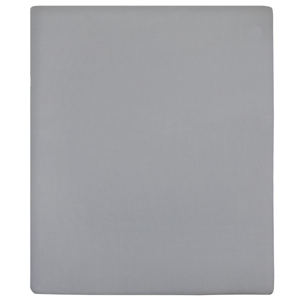 Jersey Fitted Sheet Cotton Grey 200 x 180 cm Bedroom Furniture Bedstead