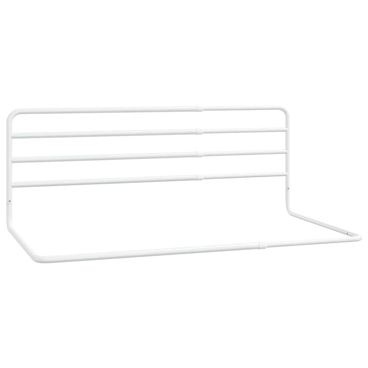 Toddler Safety Bed Rail Iron White Adjustable 137 x 55 x 37 cm Child Bed Guard