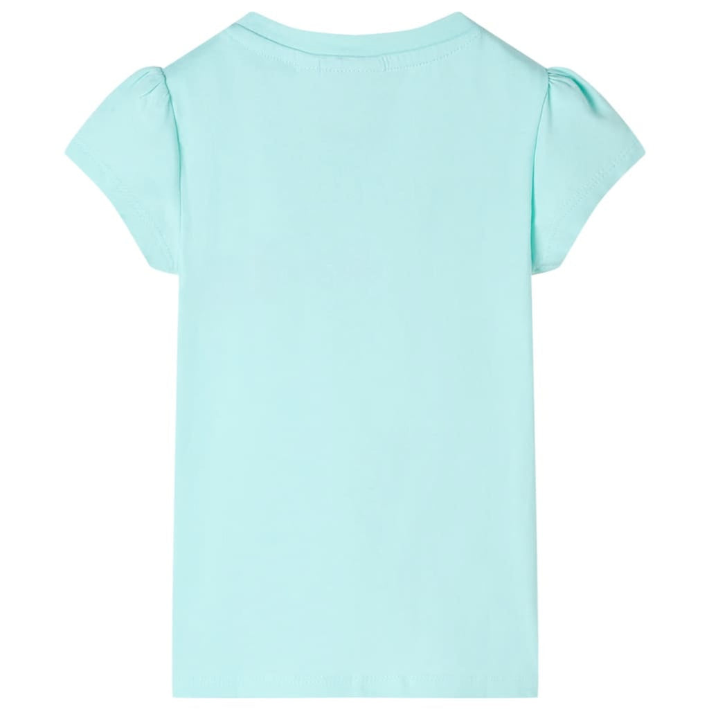 Kids T-Shirt Cotton Light Aqua 128 Children's Top Kids Clothing Kids Variant 2