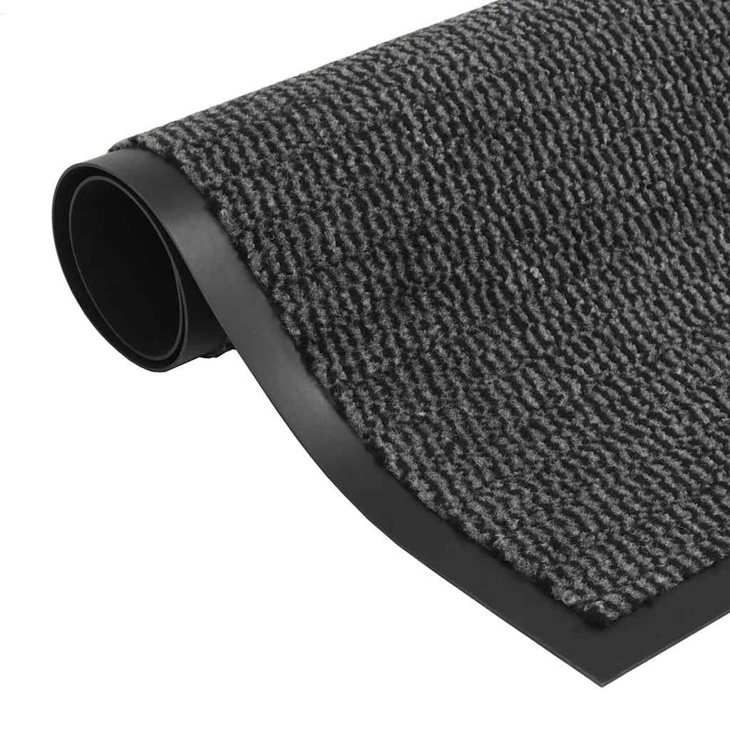 Dust Control Mat Rectangular Tufted Tufted Fabric With A Flexibl Anthracite