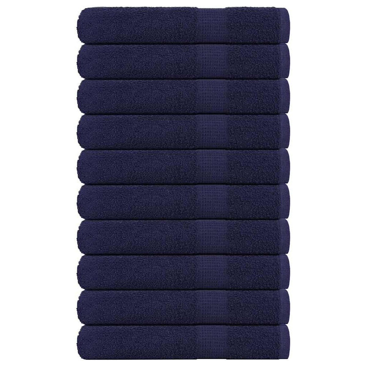 Towel Cotton Navy Blue 200 x 80 cm Bathroom Bath Linen Home Towels 10 pcs