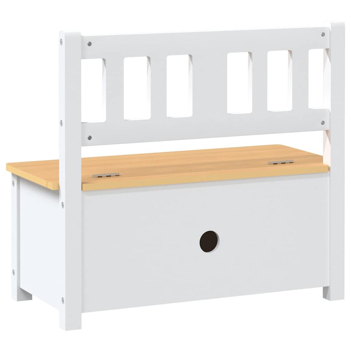 Bench Mdf White 60 x 30 x 55 cm Seating Garden Furniture Outdoor Variant 2