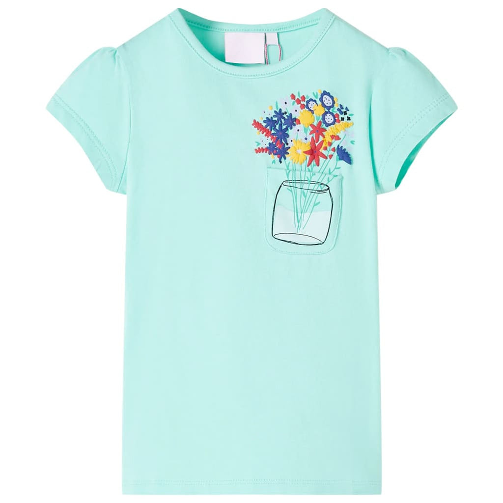 Kids T-Shirt Cotton Light Mint 128 Children's Top Kids Clothing Kids Variant 4