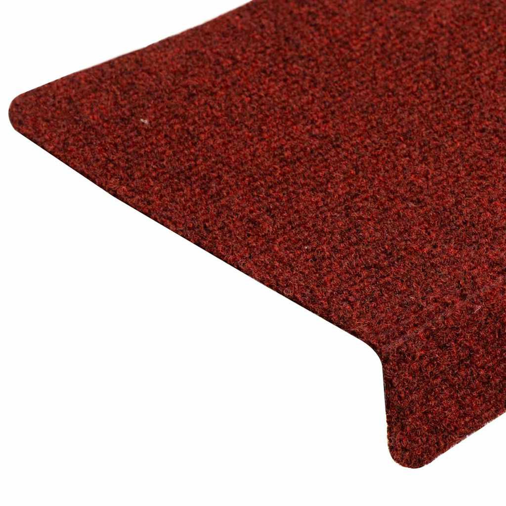 Stair Mats Self-Adhesive Bordeaux Rectangular Needle-Punched Fabric (100% 15