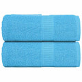 Towel Cotton Turquoise 50 x 30 cm Bathroom Bath Linen Home Towels 2 pcs Guest