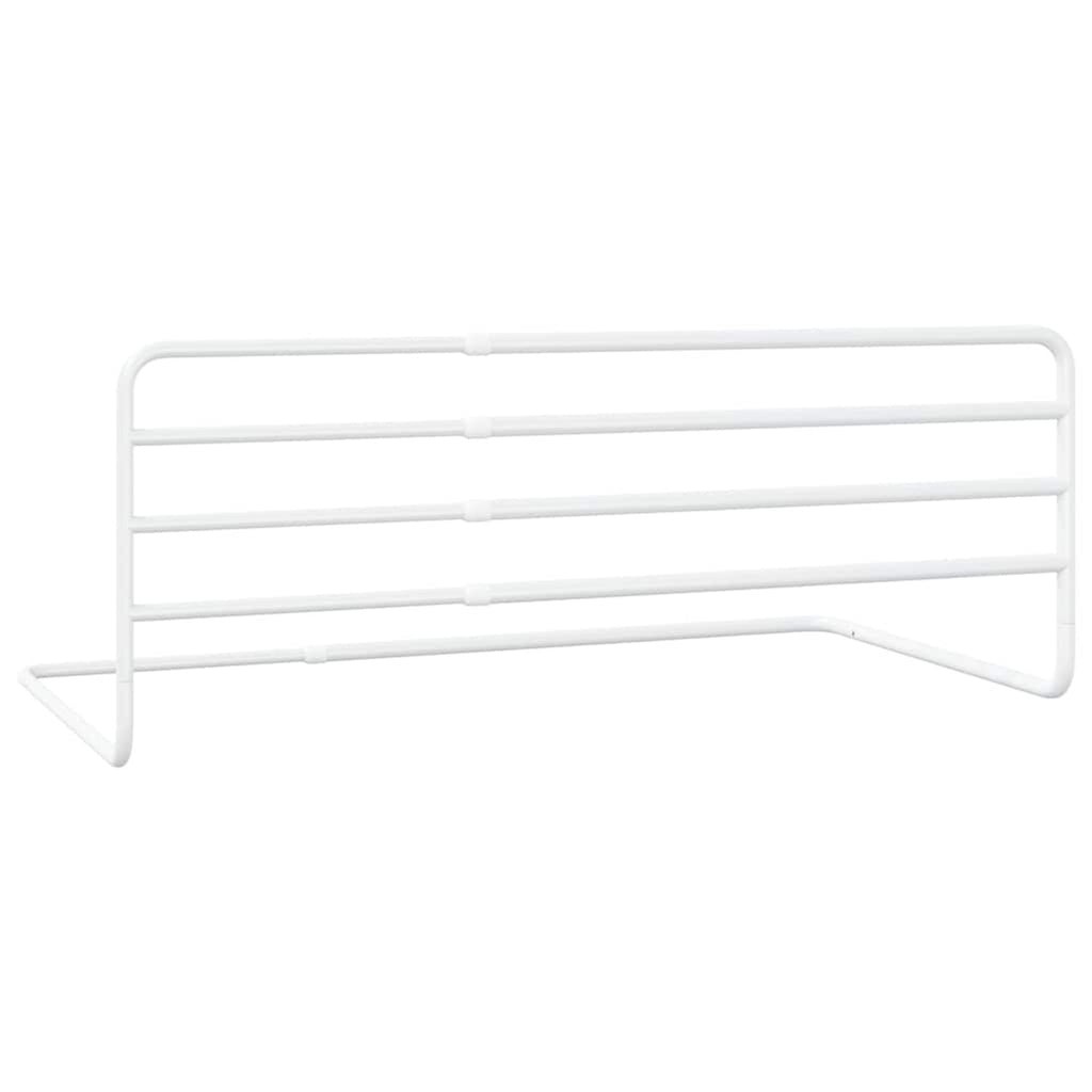 Toddler Safety Bed Rail Iron White Adjustable 137 x 55 x 37 cm Child Bed Guard