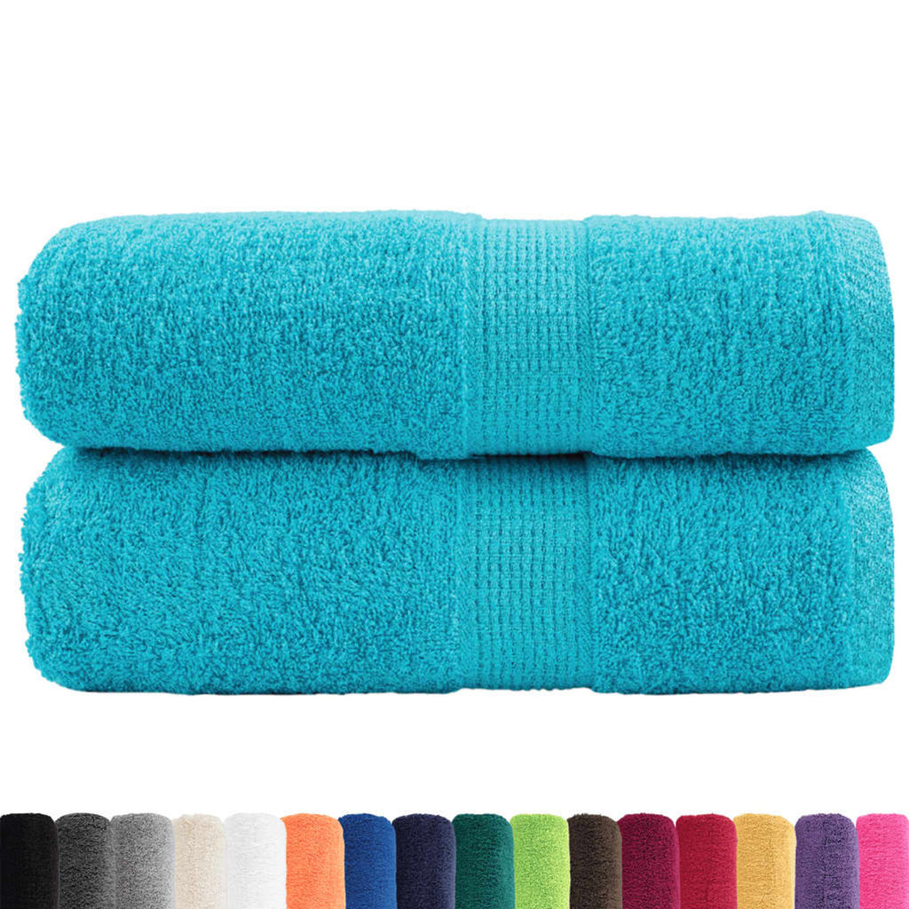 Towel Cotton Turquoise 50 x 30 cm Bathroom Bath Linen Home Towels 2 Variant 2
