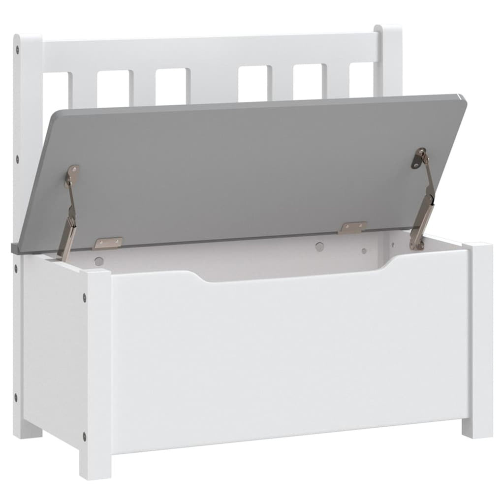 Bench Mdf White 60 x 30 x 55 cm Seating Garden Furniture Outdoor Baby Children