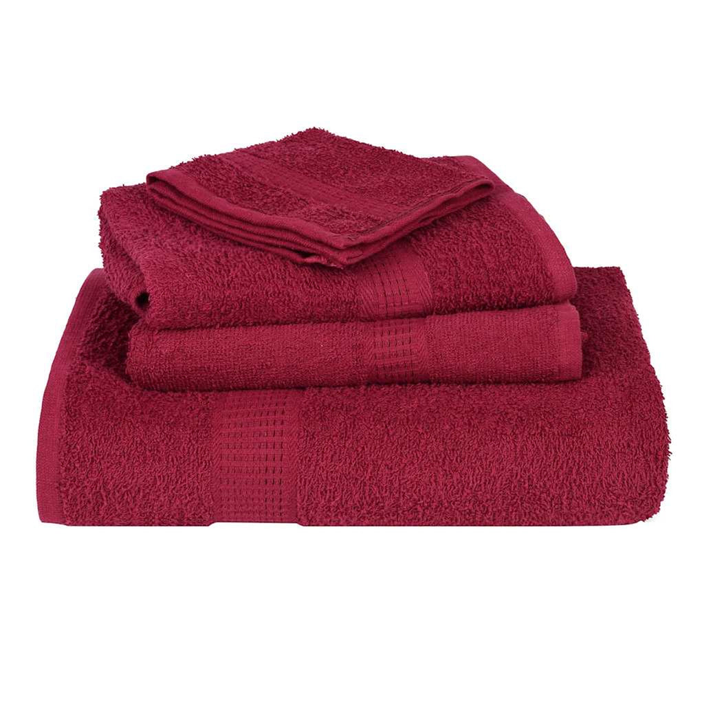 Towel Cotton Bordeaux 150 x 100 cm Bathroom Bath Linen Home Towels 4 pcs