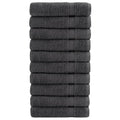 Towel Cotton Anthracite 100 x 50 cm Bathroom Bath Linen Home Towels Variant 2