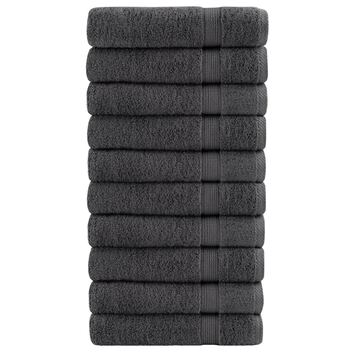 Towel Cotton Anthracite 100 x 50 cm Bathroom Bath Linen Home Towels Variant 2