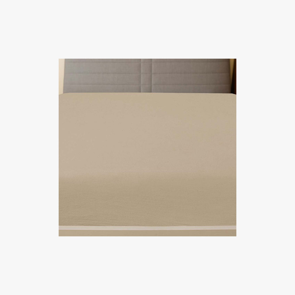Jersey Fitted Sheets Cotton Taupe 200 x 100 cm Bedroom Furniture Bedstead 2