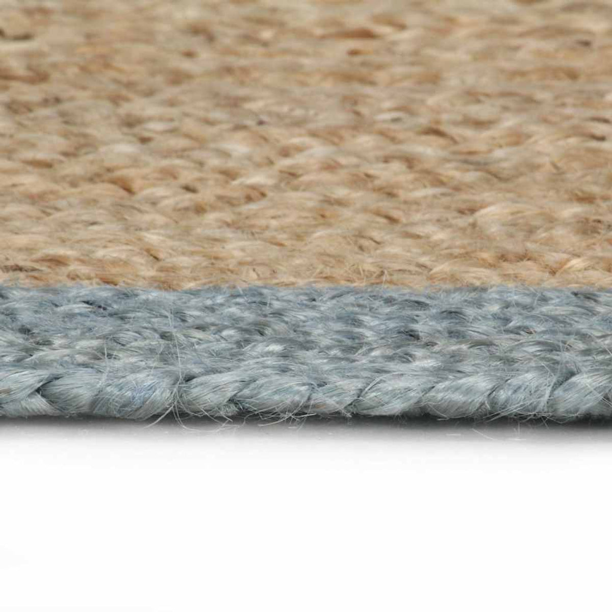 Rug Braided Jute Natural 90 x 60 cm Floor Mat Home Decor Floor Covering