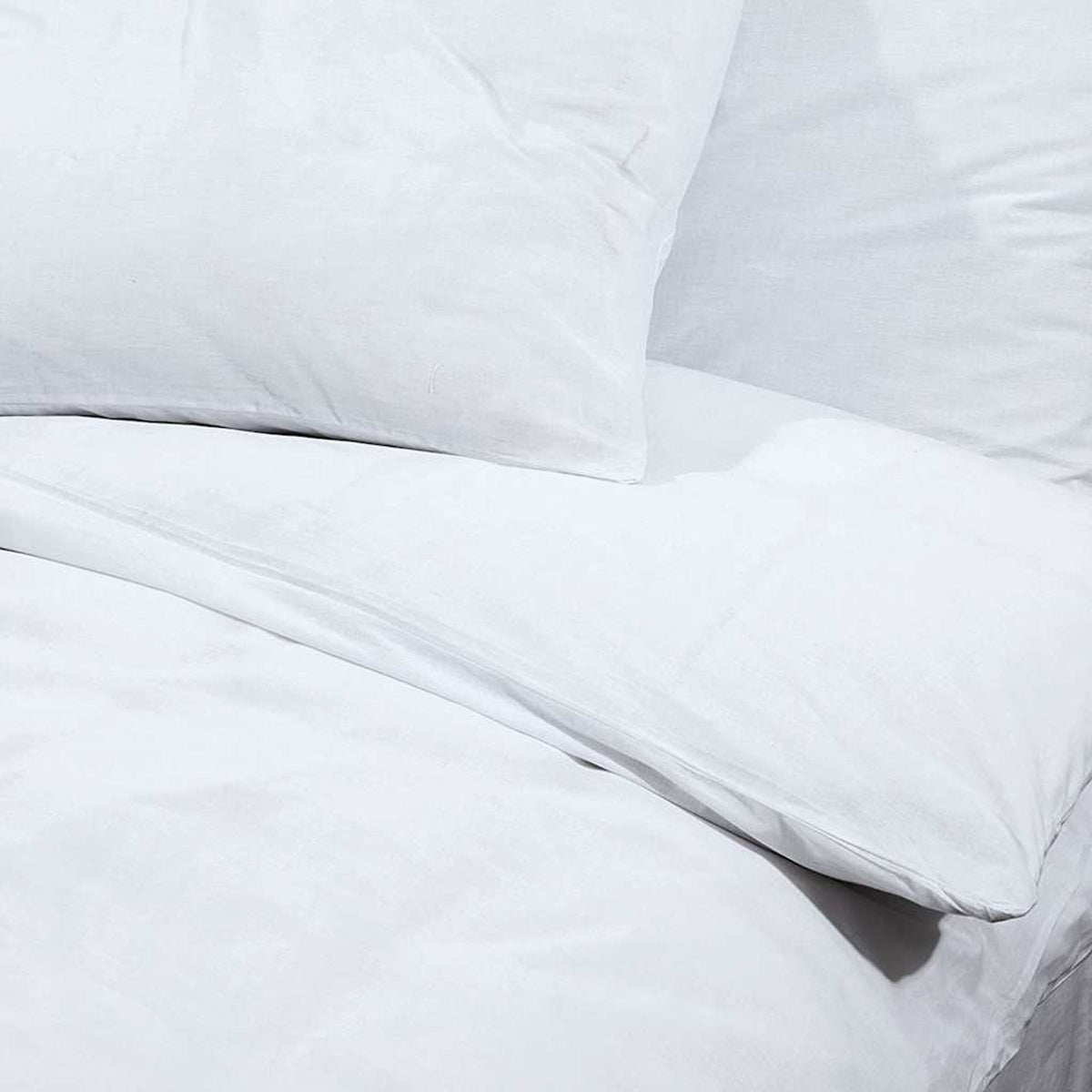 Duvet Cover Cotton White 220 x 155 cm Bedding Bed Linen Bedroom Quilt 220x155cm