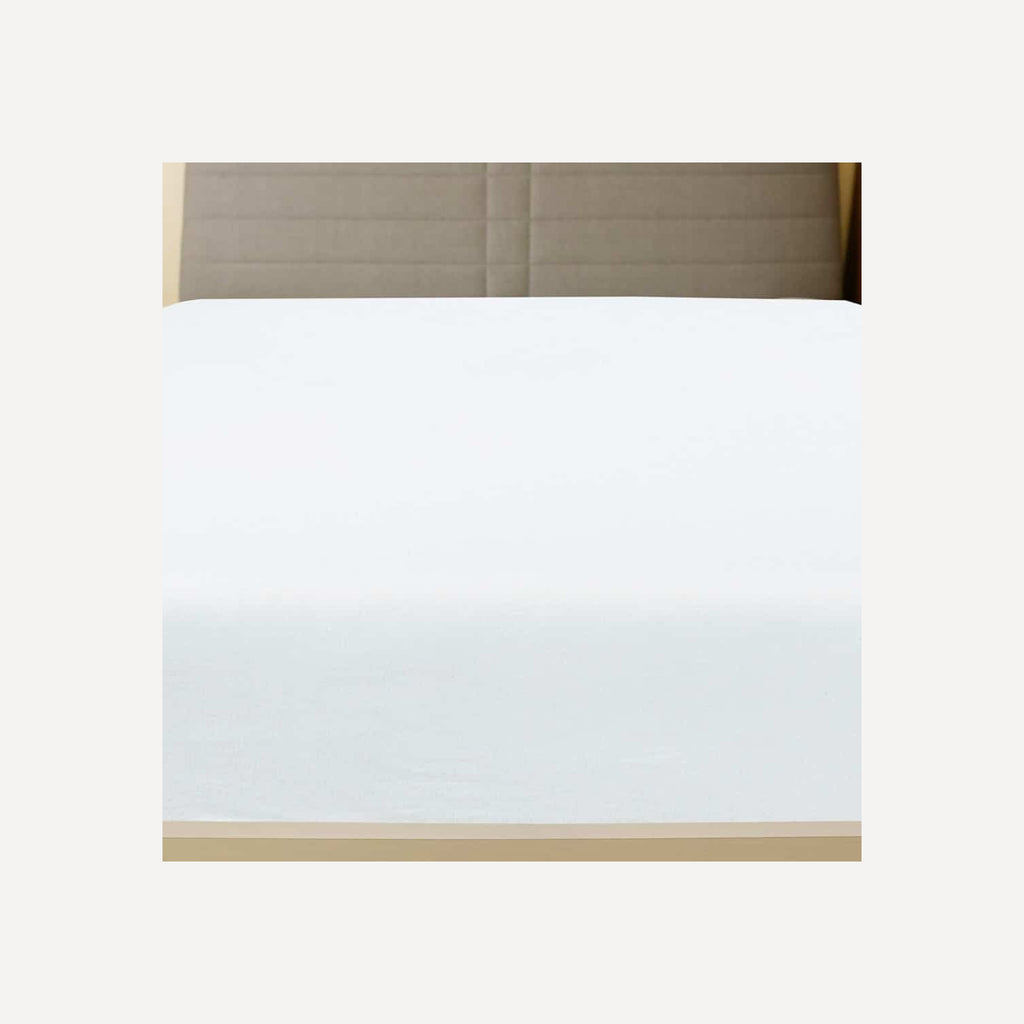 Jersey Fitted Sheets Cotton White 200 x 140 cm Bedroom Furniture Bedstead 2