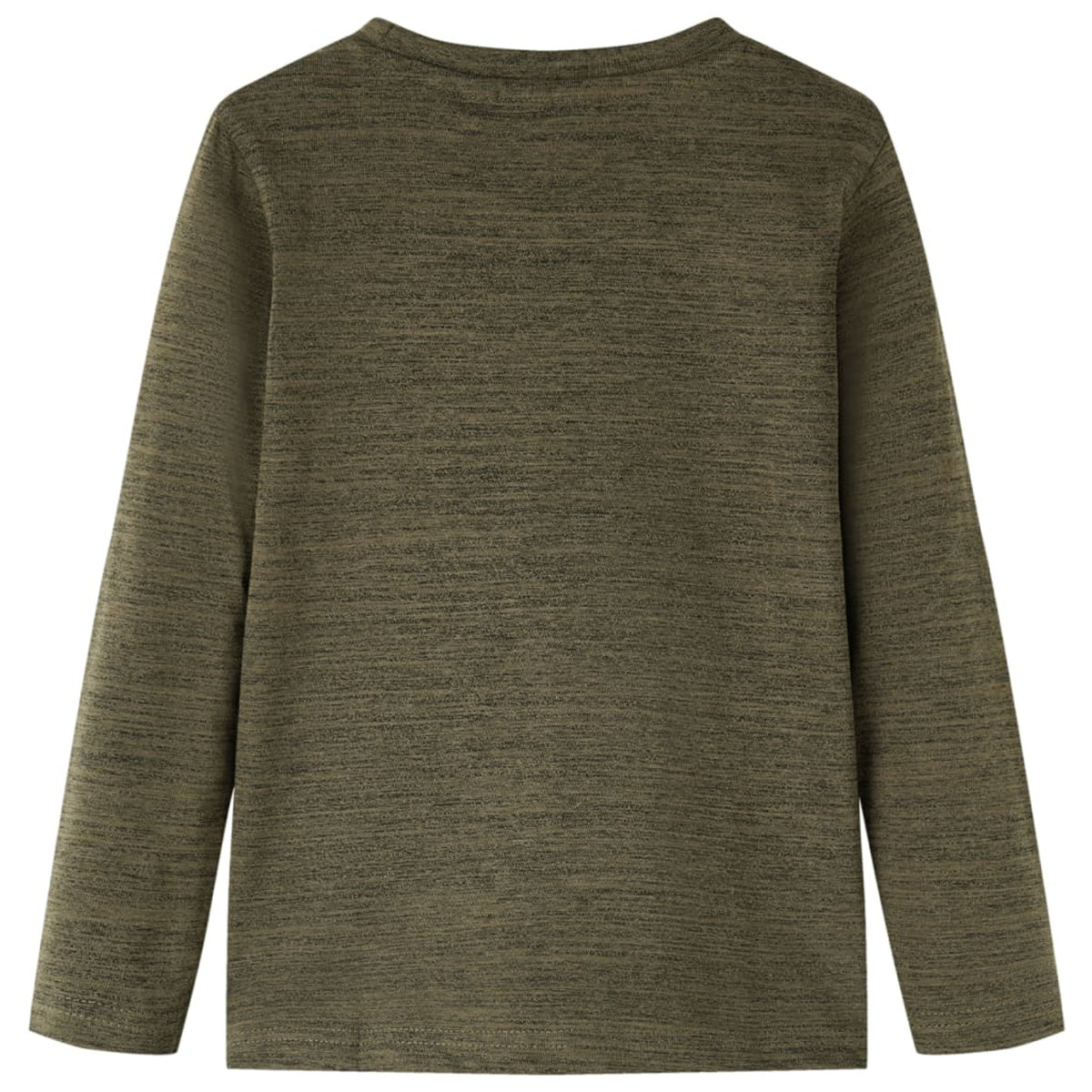 Kids T-Shirt Cotton Dark Khaki Melange 116 Children's Top Kids Clothing Long