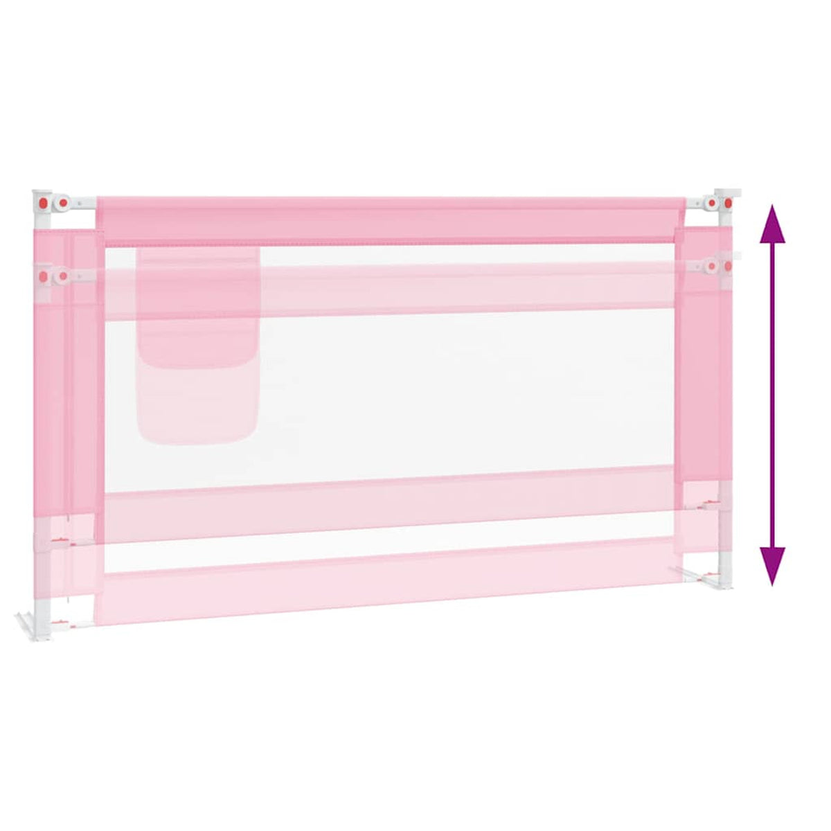 Toddler Safety Bed Rail Fabric (100% Polyester) Pink 150 x 25 x 95 cm Bedguard