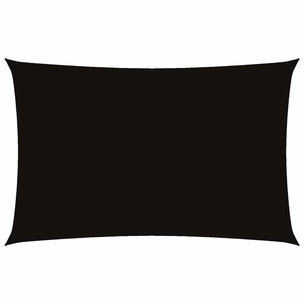 Sunshade Sail Oxford Fabric Black Water Resistant UV Resistant 200 x 450 cm