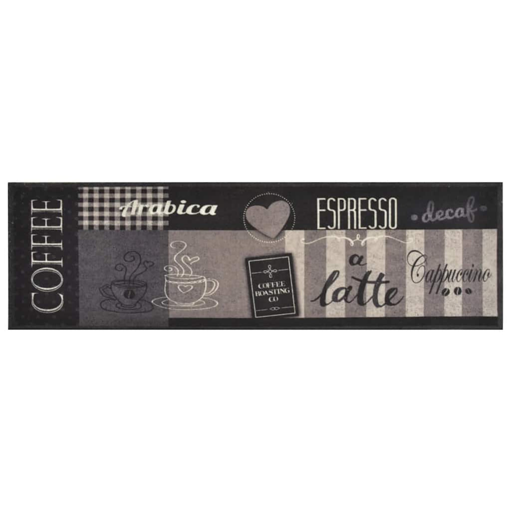 Rug Velvet (100% Polyamide) Black 150 x 45 x 0.5 cm Floor Mat Home Variant 2