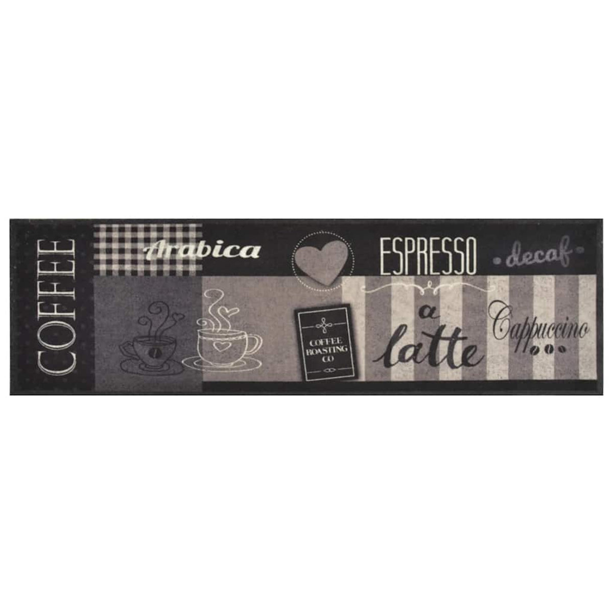 Rug Velvet (100% Polyamide) Black 150 x 45 x 0.5 cm Floor Mat Home Variant 2