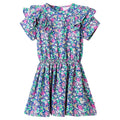 Dress Polyester Cobalt Blue 128 Kids' Dresses Kids' Dresse Kids'Dress Ruffle