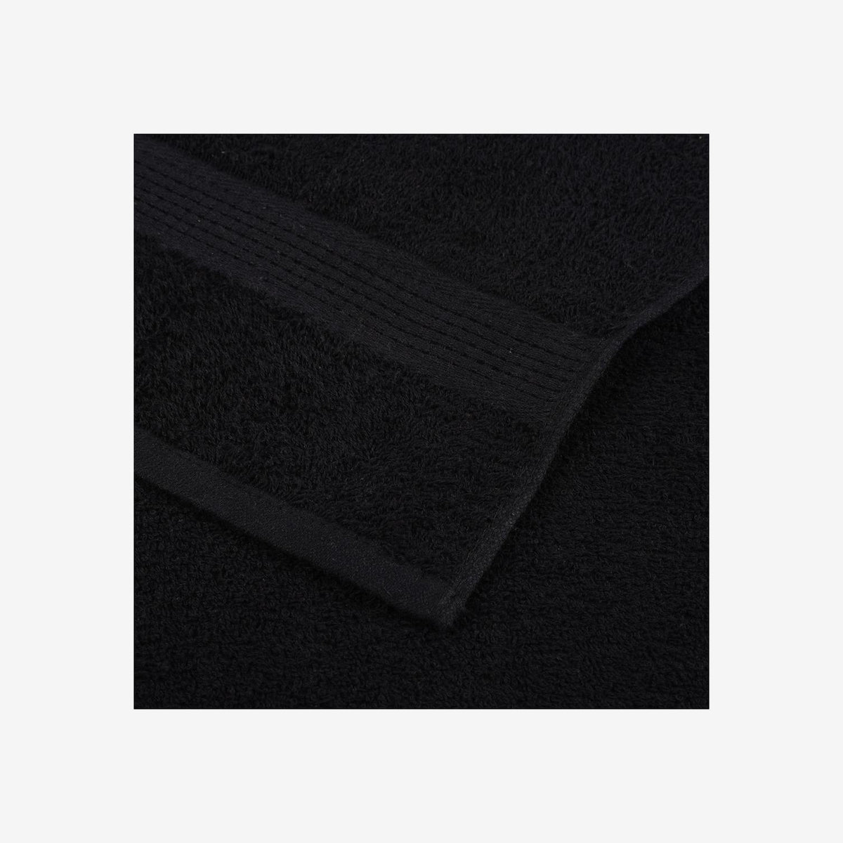 Towel Cotton Black 30 x 30 cm Bathroom Bath Linen Home Towels 4 pcs Wash 30x30cm
