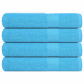Towel Cotton Turquoise 200 x 100 cm Bathroom Bath Linen Home Towels 4 pcs