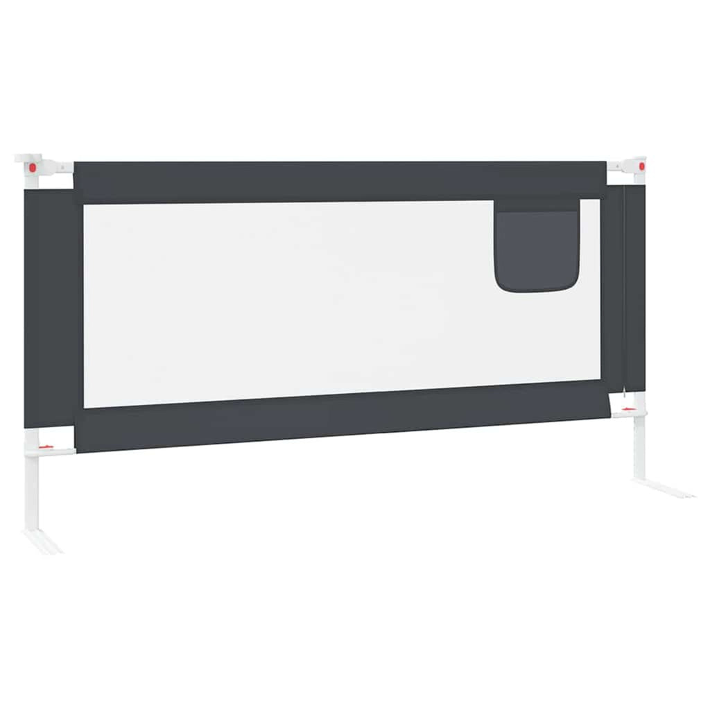 Toddler Safety Bed Rail Dark Fabric (100% Polyester) Dark Grey 180 x 25 x 95