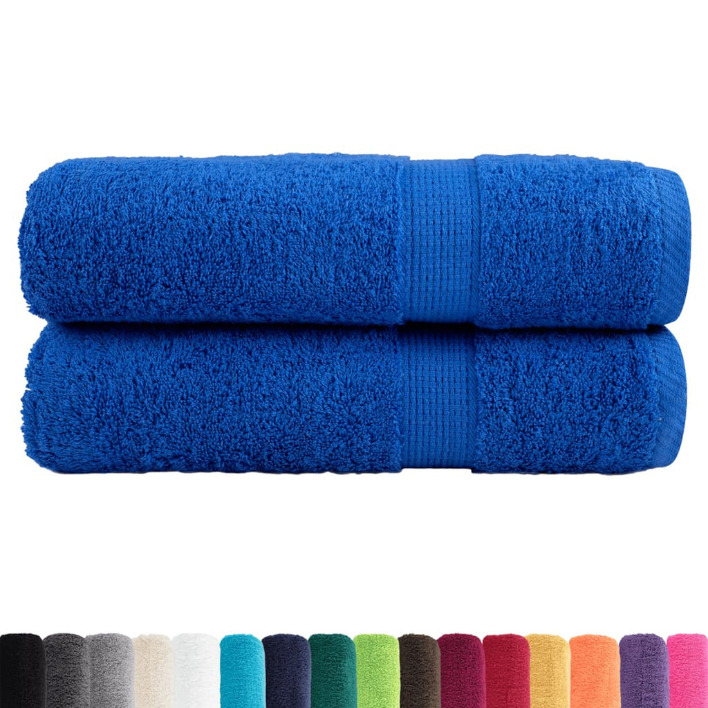 Towel Cotton Blue 150 x 100 cm Bathroom Bath Linen Home Towels 2 pcs Variant 2