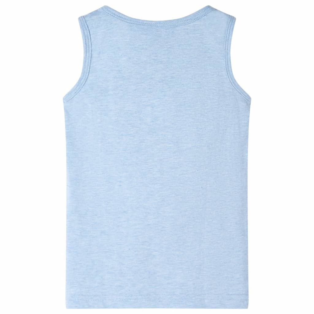 Kids'Tank Top Soft Melange Cotton Soft Blue Melange 104 Kids Clothing Kids'