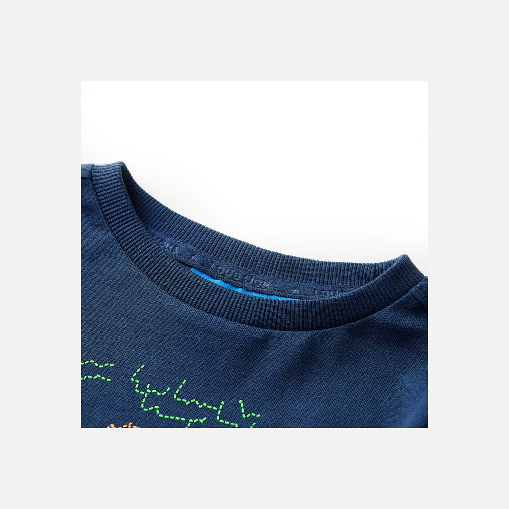 Kids T-Shirt Cotton Navy Blue 92 Children's Top Kids Clothing Kids Wear Long