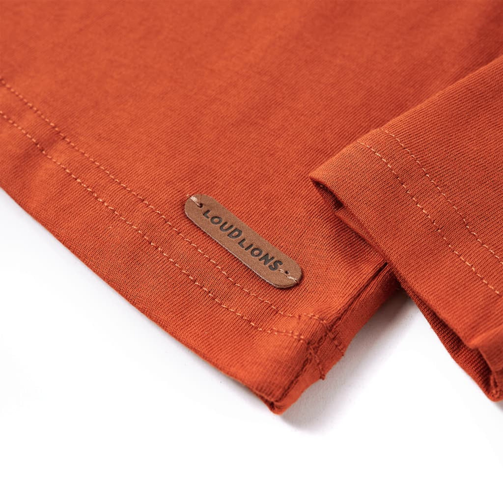Kids T-Shirt Cotton Light Rust 140 Children's Top Kids Clothing Kids Wear Long