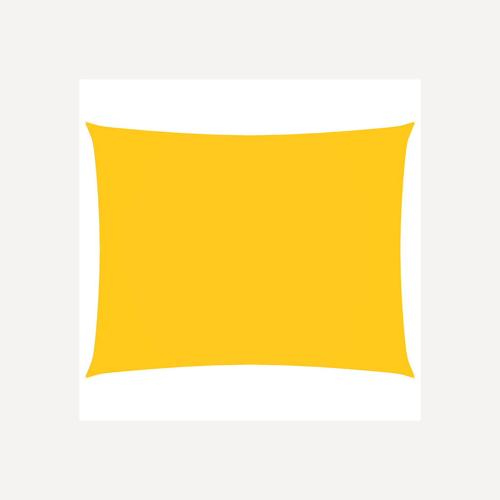 Sunshade Sail Oxford Fabric Yellow Water Resistant UV Resistant 250 x 400 cm