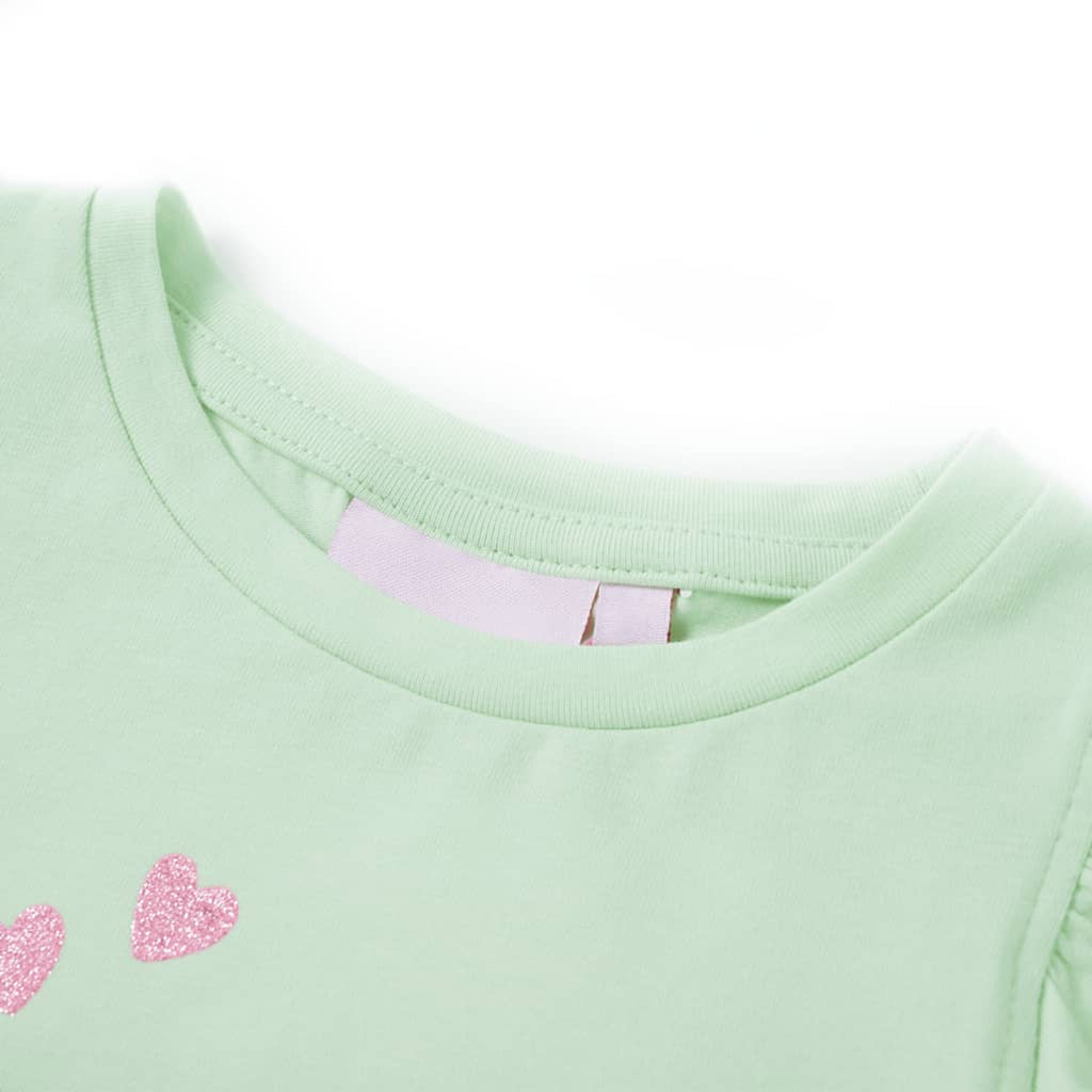 Kids T-Shirt Cotton Soft Green 128 Children's Top Kids Clothing Kids Wear