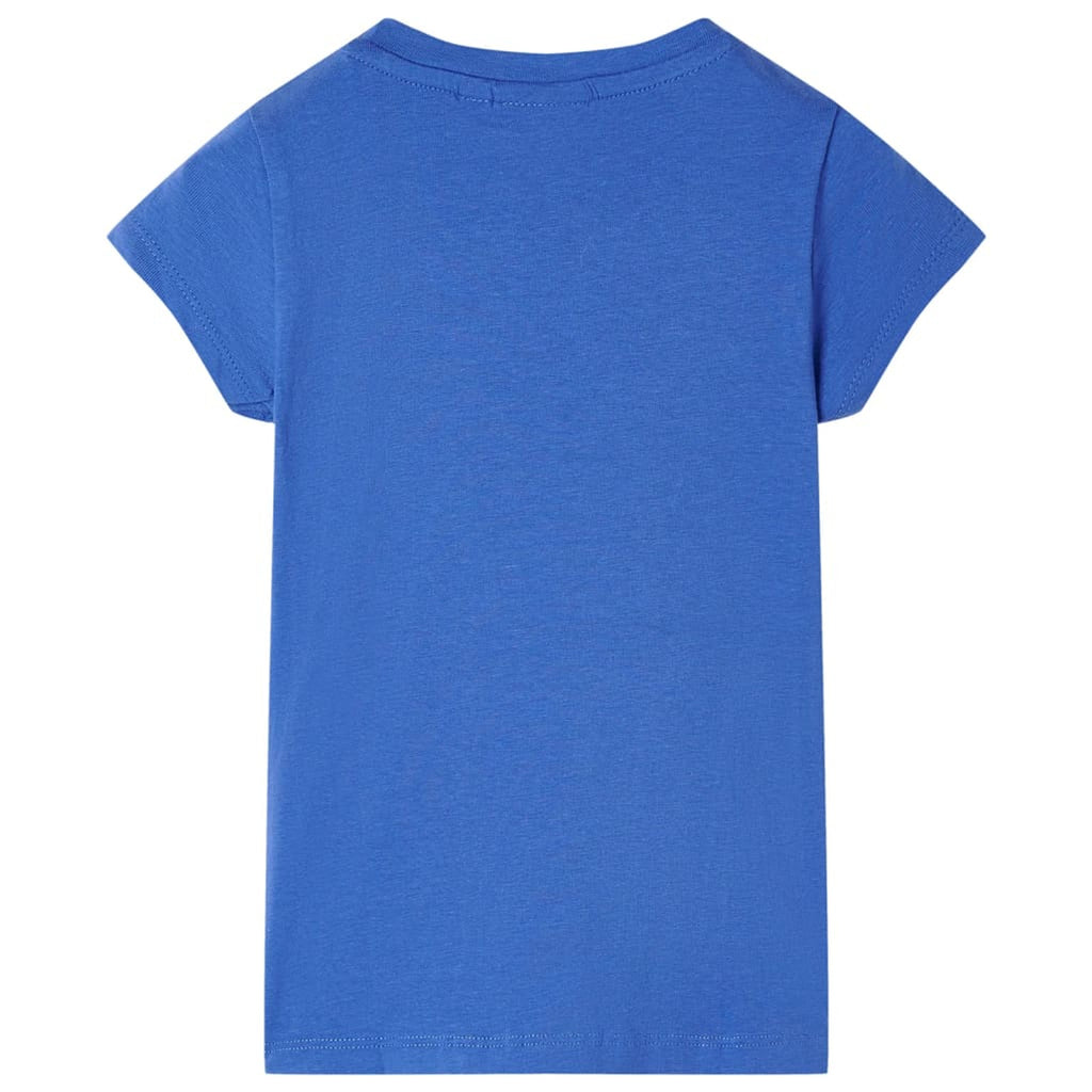 Kids T-Shirt Cotton Cobalt Blue 116 Children's Top Kids Clothing Kids Wear 116