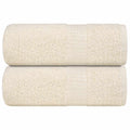 Towel Cotton Cream 50 x 30 cm Bathroom Bath Linen Home Towels 2 pcs Guest