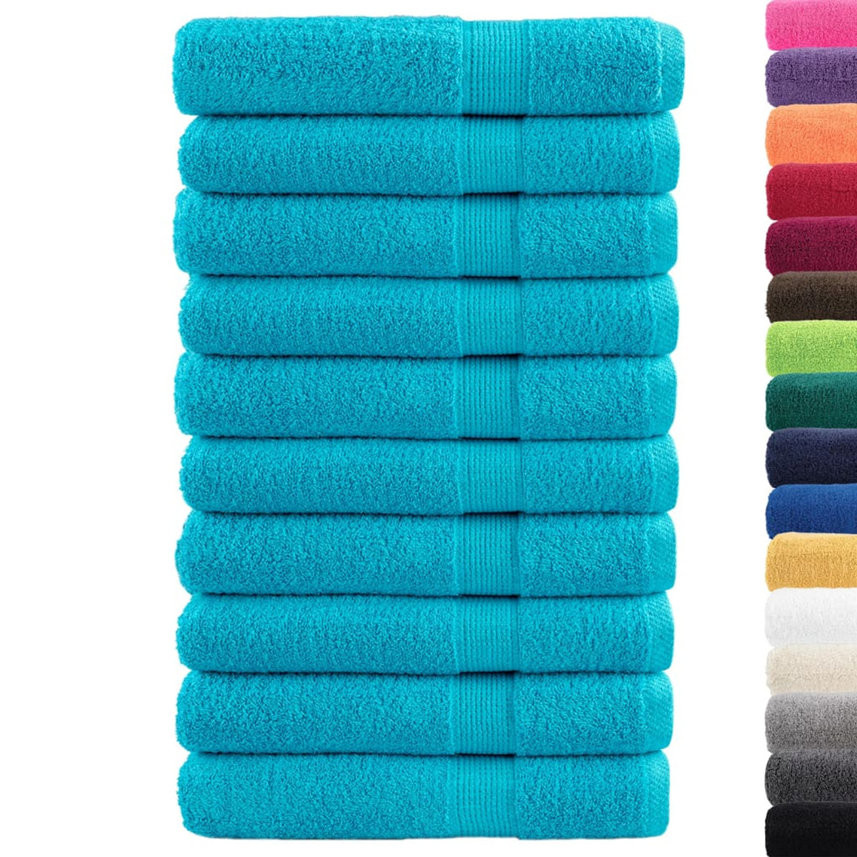 Towel Cotton Turquoise 200 x 100 cm Bathroom Bath Linen Home Towels Variant 2